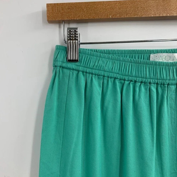 Abound Women's Elastic Waist Pull-On Cargo Jogger Pants Green Marine Size M NWT - Picture 3 of 13